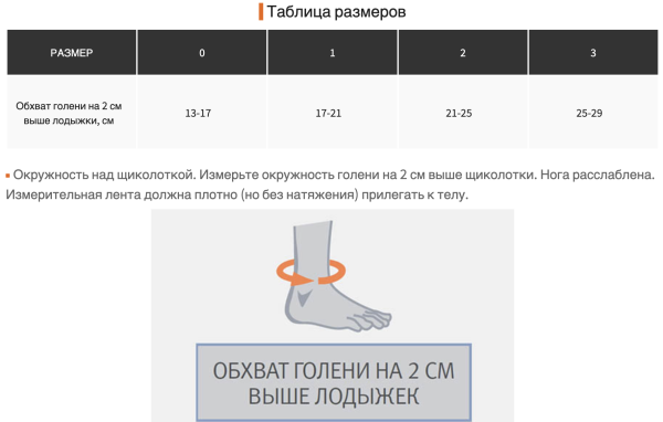 бандаж на голеностоп